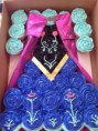 pastel cup cakes princesa